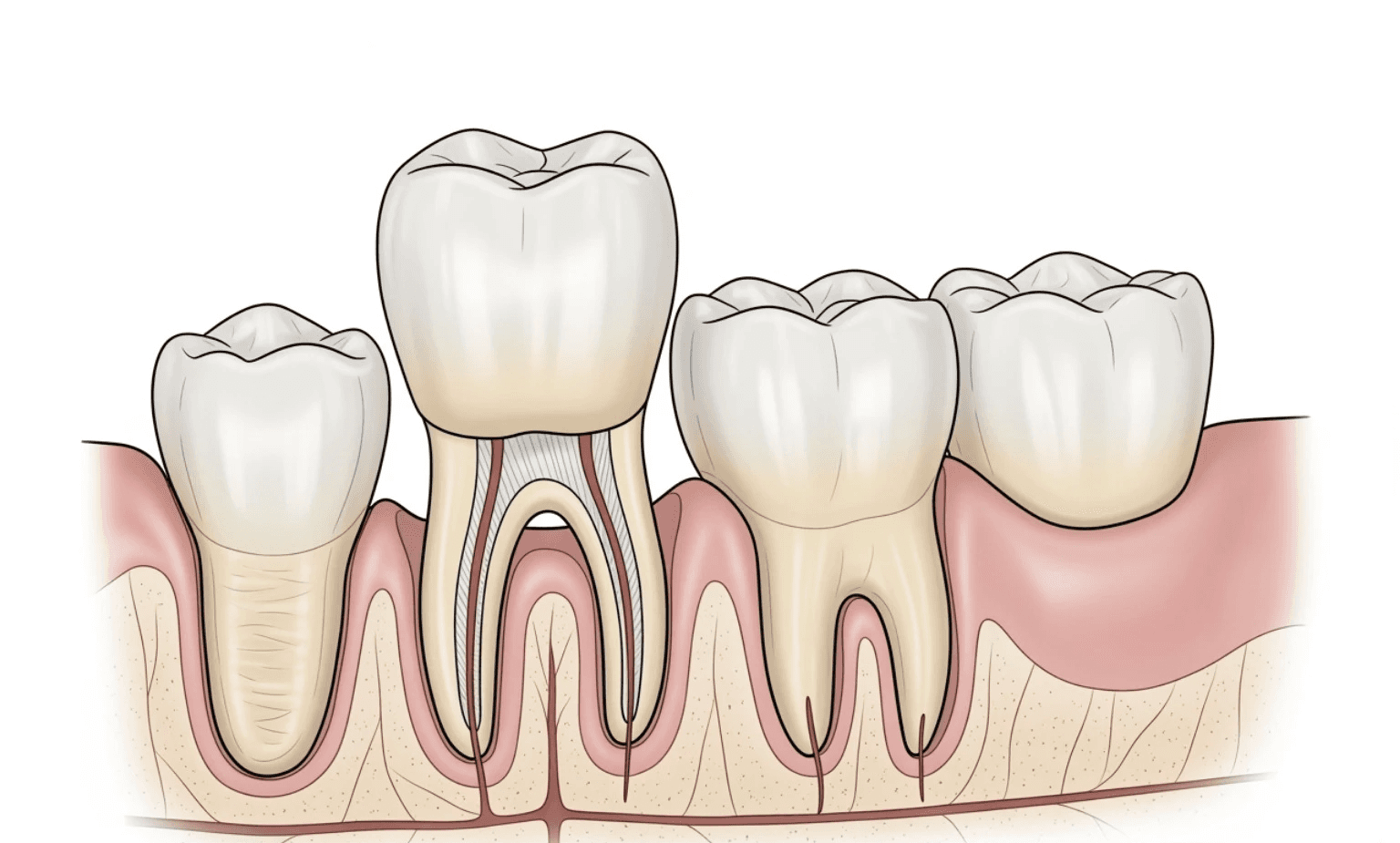 Dental Bridge Diagram - Missing tooth replacement
